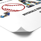 Bedankt Coach Baseball Team Fotocollage Poster (Hoek)