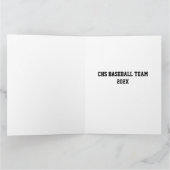 BEDANKT COACH Baseball Team speelt Rood wit zwart Kaart (Binnen)