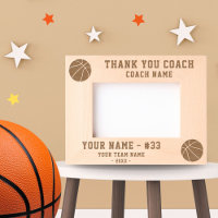 Bedankt Coach Basketbal Team Naam Sport