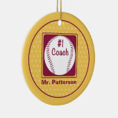 Bedankt coach, Bedankt nummer 1 Keramisch Ornament (Rechts)