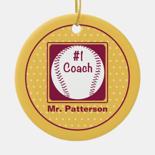 Bedankt coach, Bedankt nummer 1 Keramisch Ornament (Voorkant)