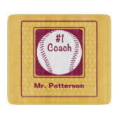 Bedankt coach, Bedankt nummer 1 Snijplank (Voorkant)