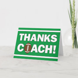 Bedankt Coach Football Coach Hartelijk dank Kaart