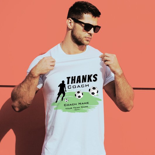 Bedankt Coach Football Voetballer Dank u T-shirt