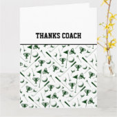 BEDANKT COACH Golf Balls Team Green Black Kaart (Gele Bloem)