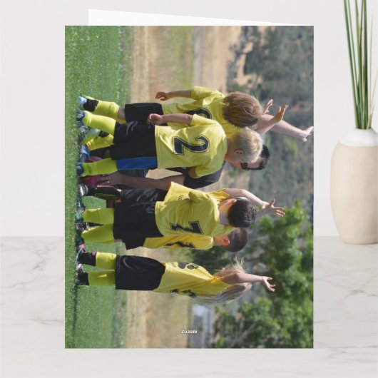 Bedankt Coach Grote Kaart met Team Naam Foto (Achterkant)