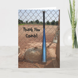 Bedankt coach honkbal wenskaart