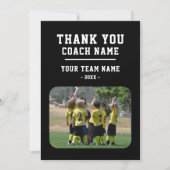 Bedankt Coach Kaart met Team Naam Foto (Voorkant)