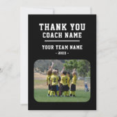 Bedankt Coach Kaart met Teamnaam Foto (Voorkant)