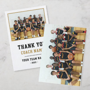 Bedankt Coach Kaart Teamnaam Foto