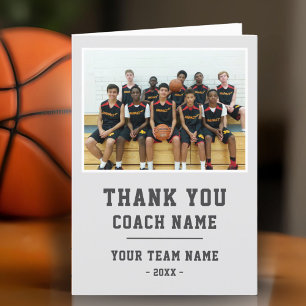 Bedankt Coach Kaart Teamnaam Foto