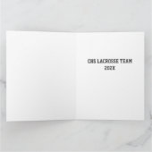 Bedankt Coach Lacrosse Net Oranje Cage Kaart (Binnen)