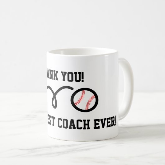 Bedankt coach | mok honkbalkoffie (Voorkant rechts)