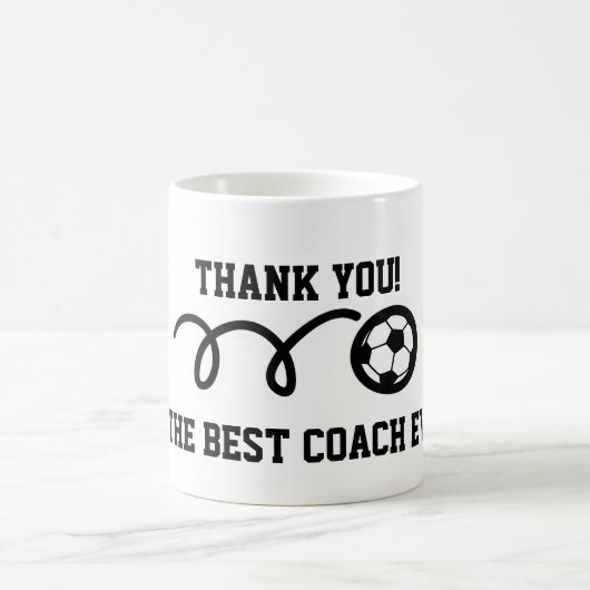 Bedankt coach | mok voetbal koffie (Center)