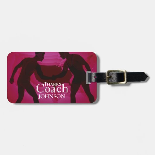 Bedankt Coach Silhouette Red Bagagelabel (Voorkant horizontaal)
