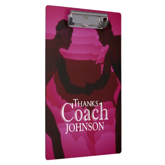 Bedankt Coach Silhouette Red Klembord (Rechts)