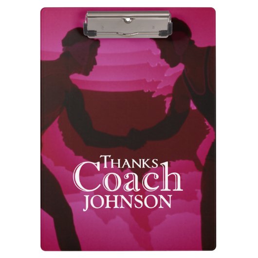 Bedankt Coach Silhouette Red Klembord (Voorkant)