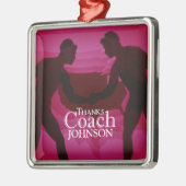 Bedankt Coach Silhouette Red Metalen Ornament (Links)