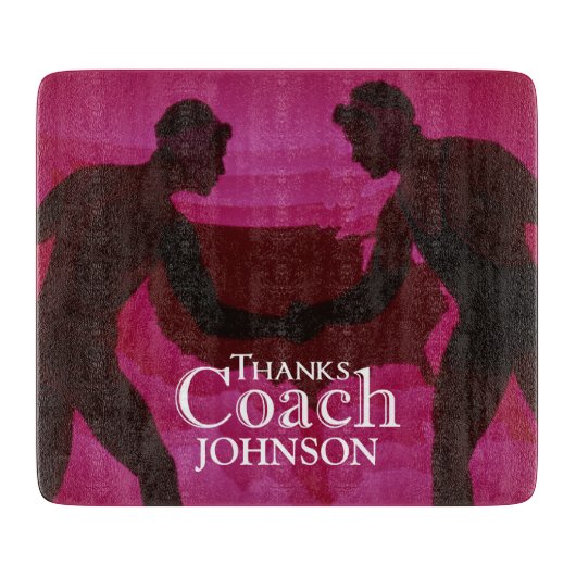 Bedankt Coach Silhouette Red Snijplank (Voorkant)