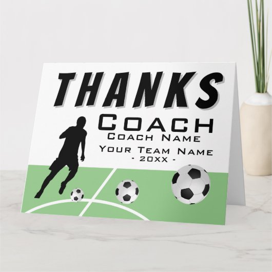 Bedankt Coach Soccer Player Big Hartelijk dank (Voorkant)