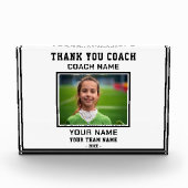 Bedankt Coach Speler Naam Team Sport Fotoblokken (Voorkant)