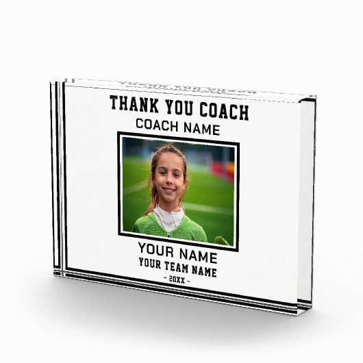 Bedankt Coach Speler Naam Team Sport Fotoblokken (Rechts)