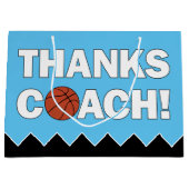 Bedankt Coach! Sportteam voor basketbalbussen Groot Cadeauzakje (Voorkant)