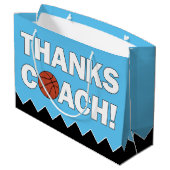 Bedankt Coach! Sportteam voor basketbalbussen Groot Cadeauzakje (Achterkant Gekanteld)