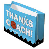 Bedankt Coach! Sportteam voor basketbalbussen Groot Cadeauzakje (Voorkant Gekanteld)