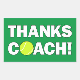 Bedankt Coach! Tennis Coaches Sports Team Rechthoekige Sticker