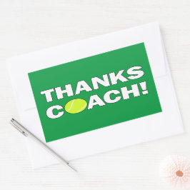 Bedankt Coach! Tennis Coaches Sports Team Rechthoekige Sticker