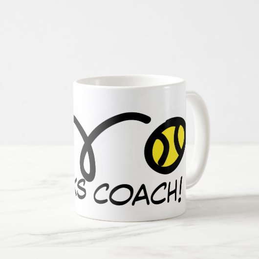 Bedankt coach! Tennis-mok Koffiemok (Voorkant rechts)