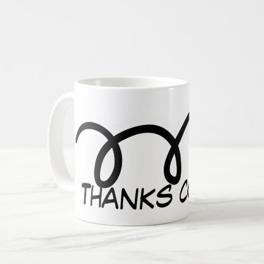 Bedankt coach! Tennis-mok Koffiemok (Voorkant links)