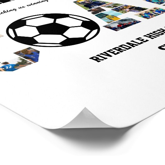 Bedankt Coach Voetbal Team Fotocollage Poster (Hoek)