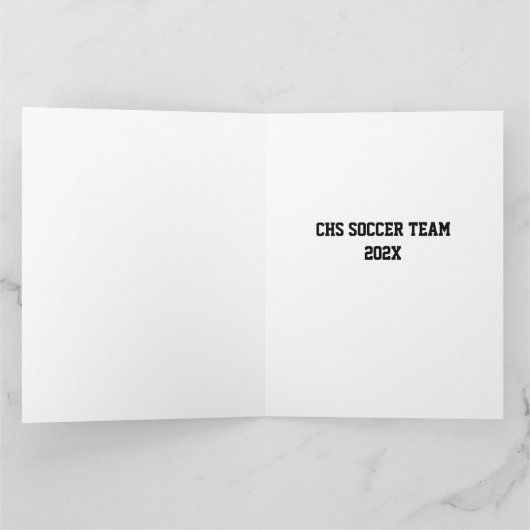 BEDANKT COACH Voetballen Groen zwart wit Kaart (Binnen)