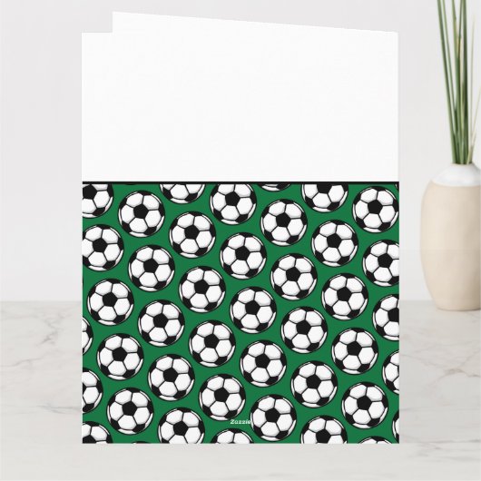 BEDANKT COACH Voetballen Groen zwart wit Kaart (Achterkant)