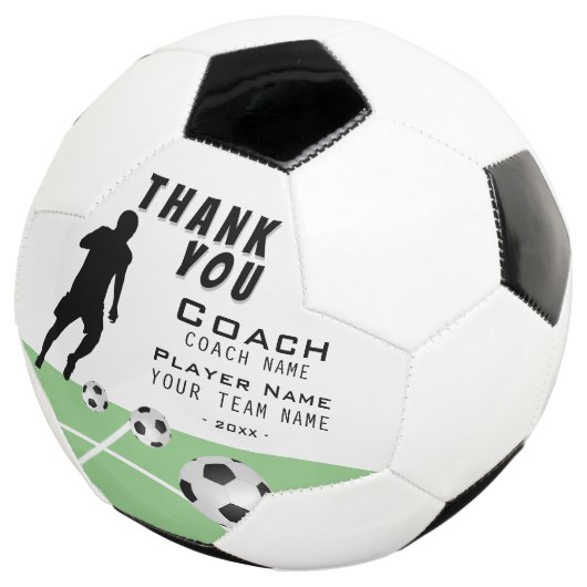 Bedankt Coach Voetbalspeler Dank u Voetbal (Drie kwart)