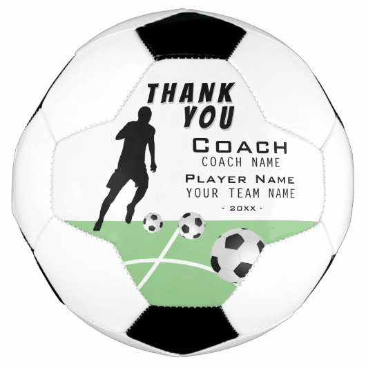 Bedankt Coach Voetbalspeler Dank u Voetbal (Voorkant)