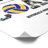 Bedankt Coach Volleybal Team Fotocollage Poster (Hoek)