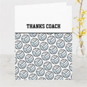 BEDANKT COACH Volleyball Team Sports White Black Kaart (Gele Bloem)