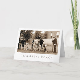 Bedankt Coach. Wenskaarten voor sport