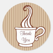 Bedankt Coffeestickers Ronde Sticker (Voorkant)