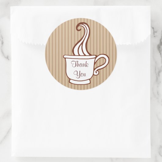 Bedankt Coffeestickers Ronde Sticker (Tas)