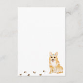 Bedankt Corgi puppy hond bruiloft Informatiekaartje (Achterkant)