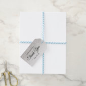 Bedankt Corporate Fundraiser Silver Glitter Cadeaulabel (Met Touw)