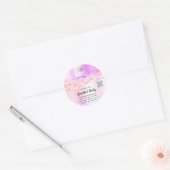 Bedankt Cosmetische Logo QR Code Roos Roze pasta Ronde Sticker (Envelop)