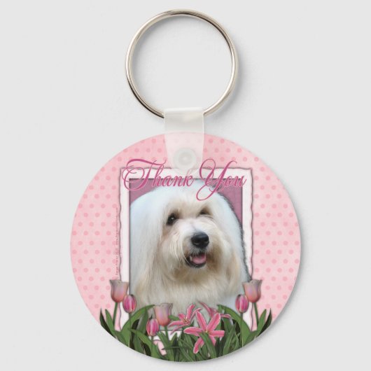 Bedankt - Coton de Tulear Sleutelhanger (Voorkant)