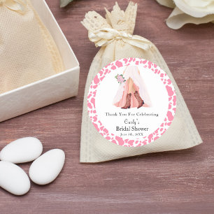 Bedankt Cowboy Boots & Wedding Dress Bruids Show Ronde Sticker