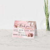 Bedankt creditcard Agaat Blush Pink Drips (Voorkant)