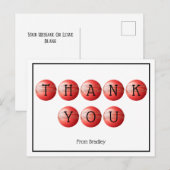 Bedankt Cricket Custom gepersonaliseerd Briefkaart (Voorkant / Achterkant)